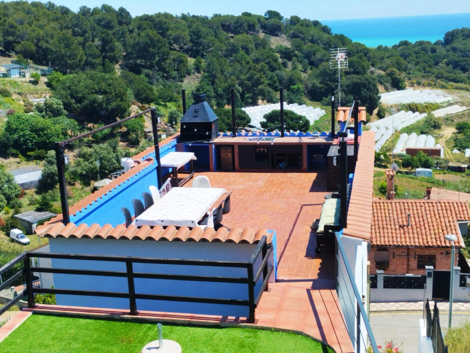 Villa Pura Vida Piscina Barbacoa Y Vistas Al Mar à Pineda de Mar Extérieur photo